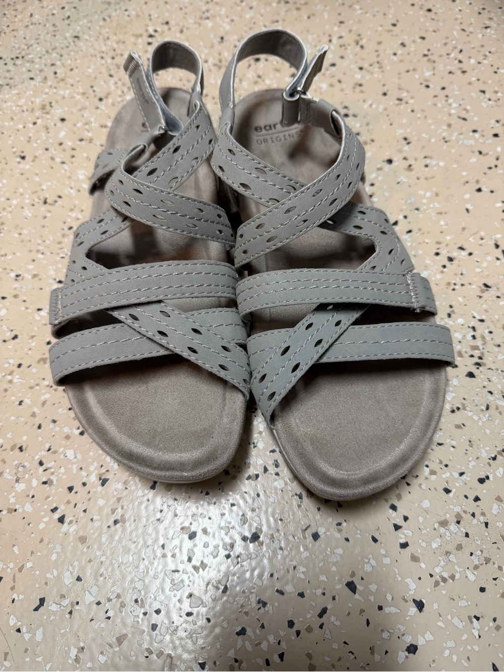 Earth Origins Women's Samson Sport Gray Strappy Comfort Sandals